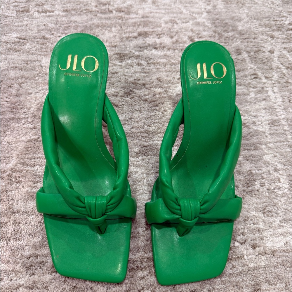 Jennifer Lopez Emerald Green Sandals